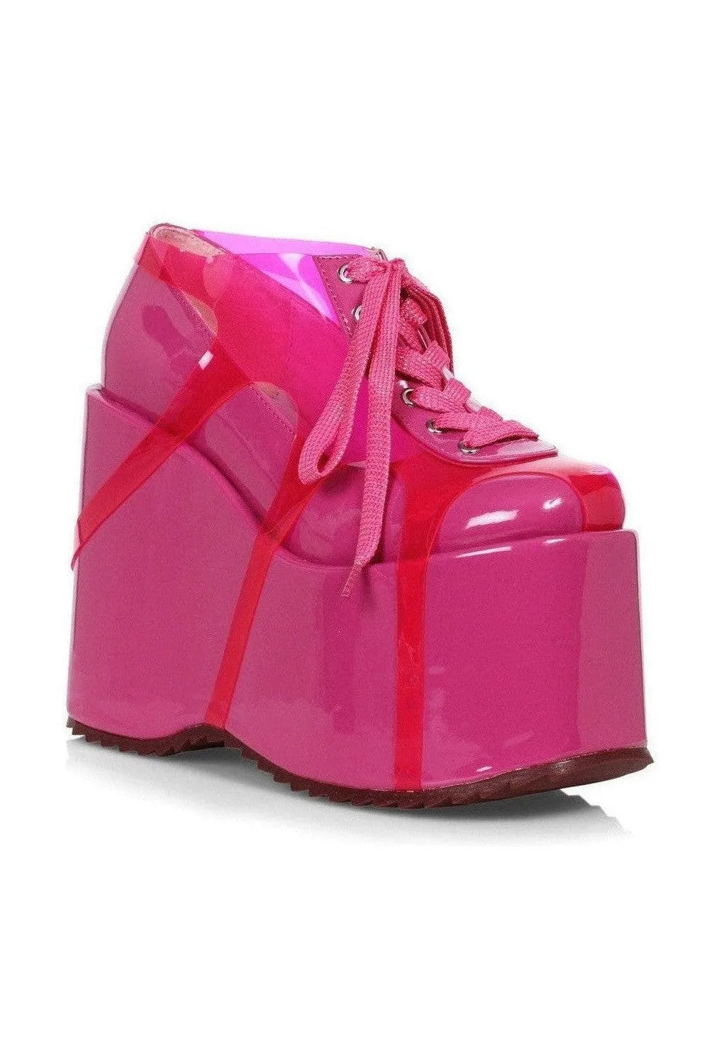 Ellie Shoes 500-SUNNY Chunky Platform Shoe with Laces