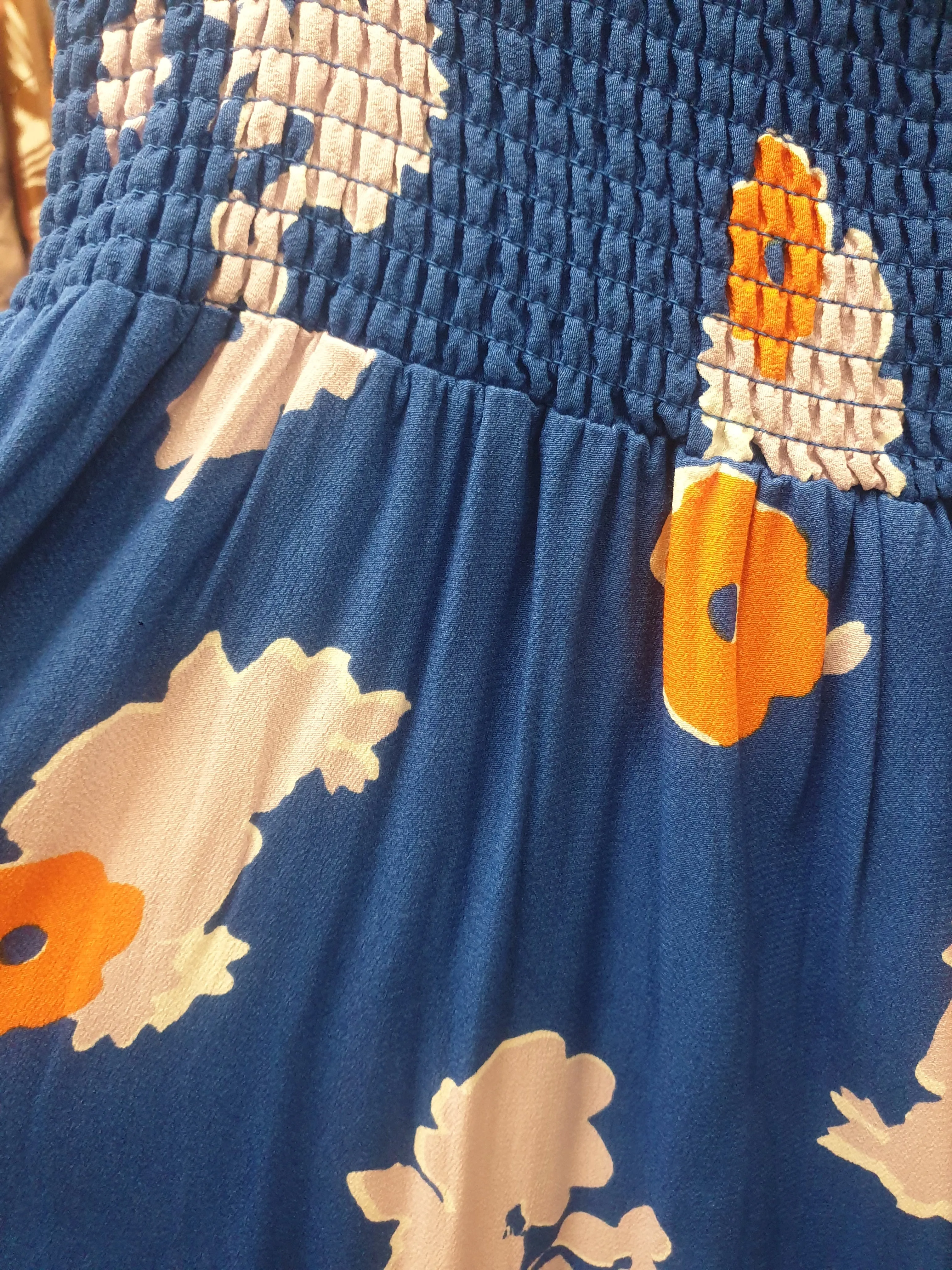 Elm blue floral print layered maxi skirt size 14