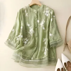 Elodie | Floral Button Blouse