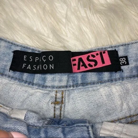 Espaço Fashion Rock n Roll Denim Shorts