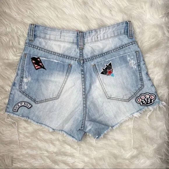 Espaço Fashion Rock n Roll Denim Shorts