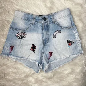Espaço Fashion Rock n Roll Denim Shorts