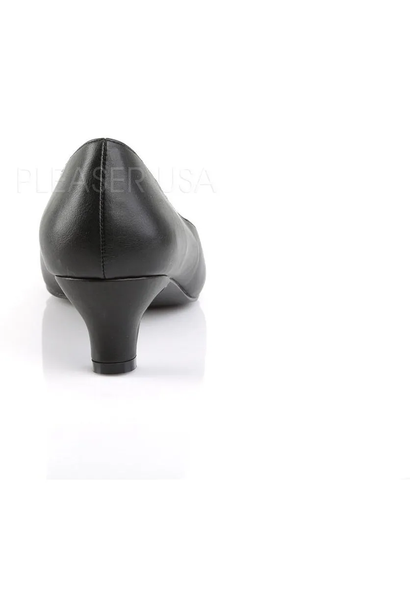 FAB-420 Pump  | Black Faux Leather