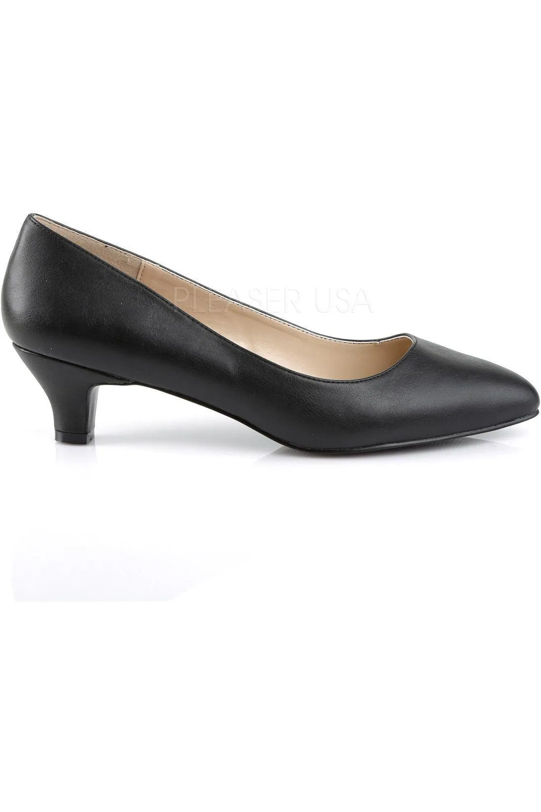 FAB-420 Pump  | Black Faux Leather