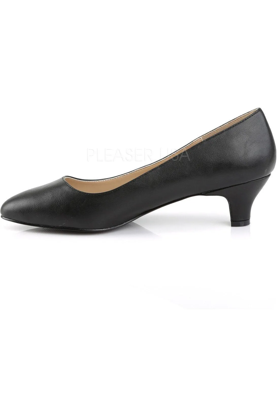 FAB-420 Pump  | Black Faux Leather