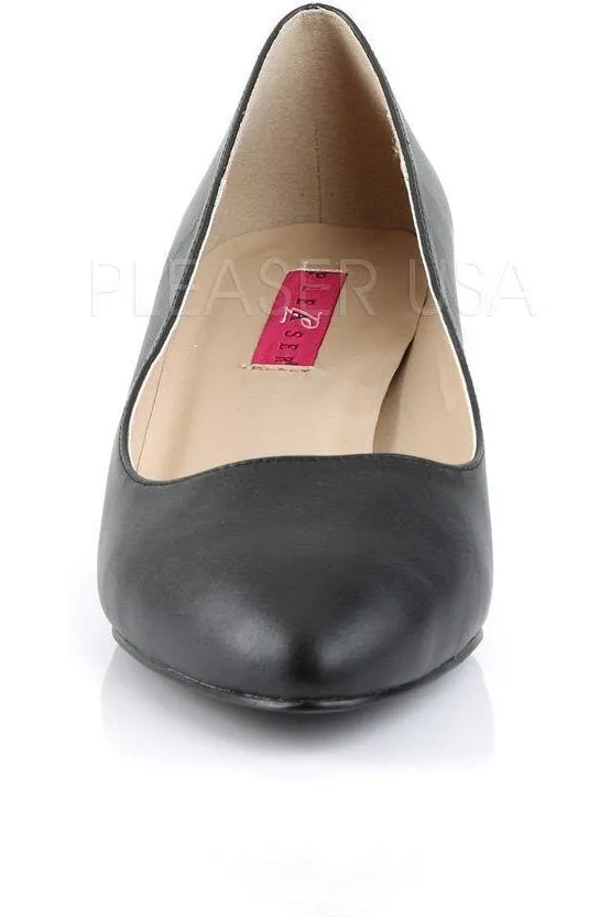 FAB-420 Pump  | Black Faux Leather