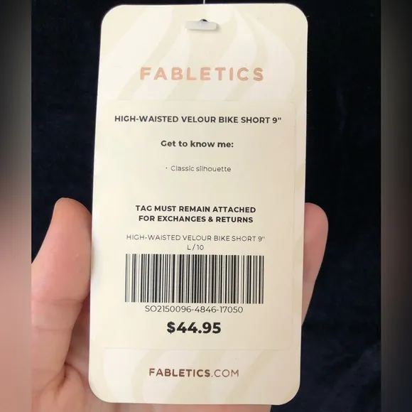 Fabletics Velour biker shorts
