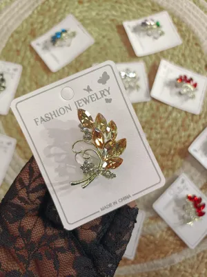 Fancy Party Wear Luxury Brooches ( 1 PIECE ) ( RANDOM PICK )