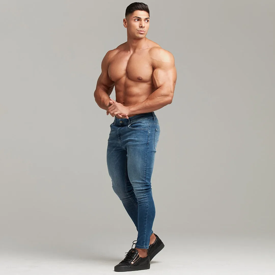 Father Sons Slim Stretch Denim Blue Jeans - FSH402
