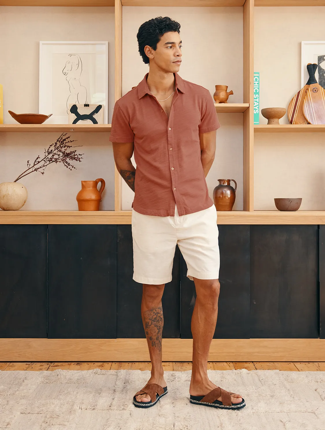 FELIPE TWILL LINEN SHORTS