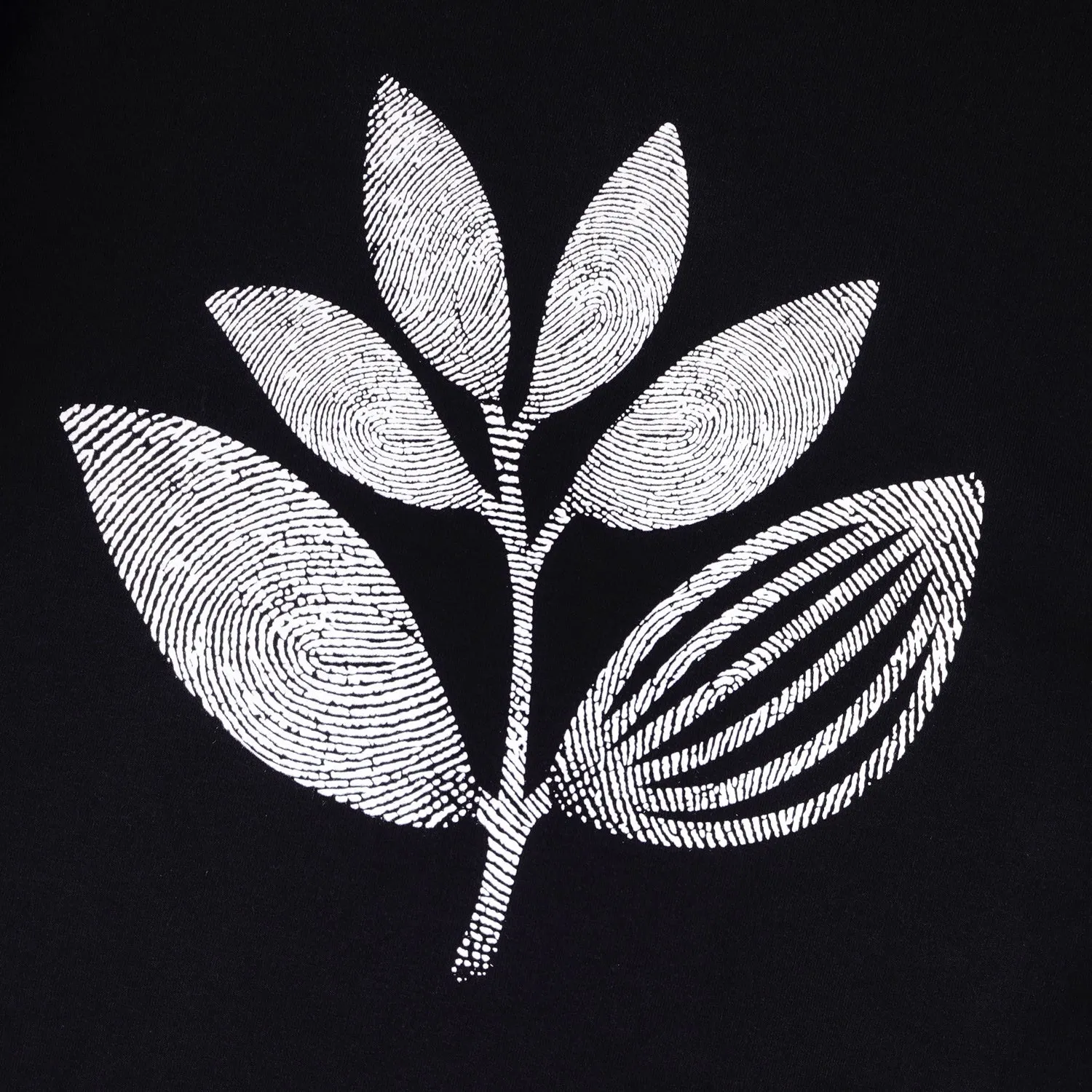 FINGERPRINT PLANT HOODIE BLACK