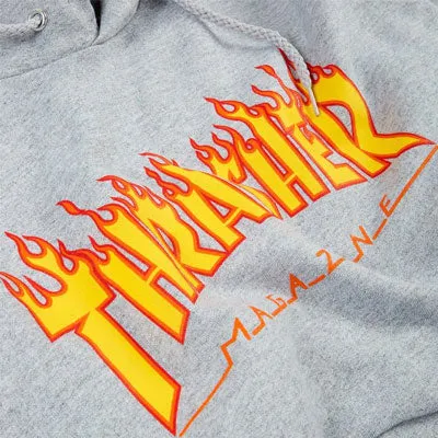 Flame Hooded Sweat Grey