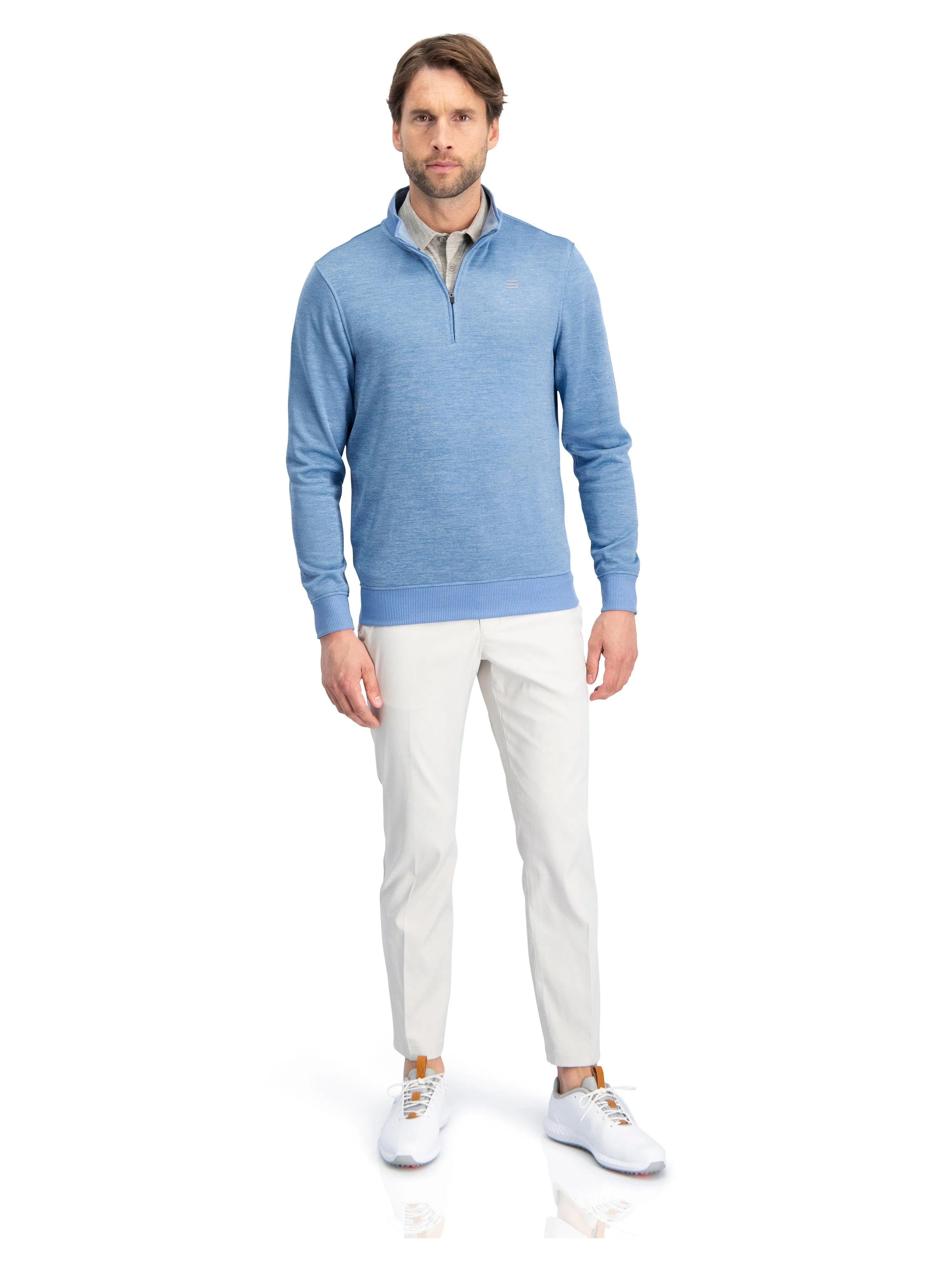 Fleece Dry Fit Pullover 1/4 Zip Golf Sweater - Tailored Fit
