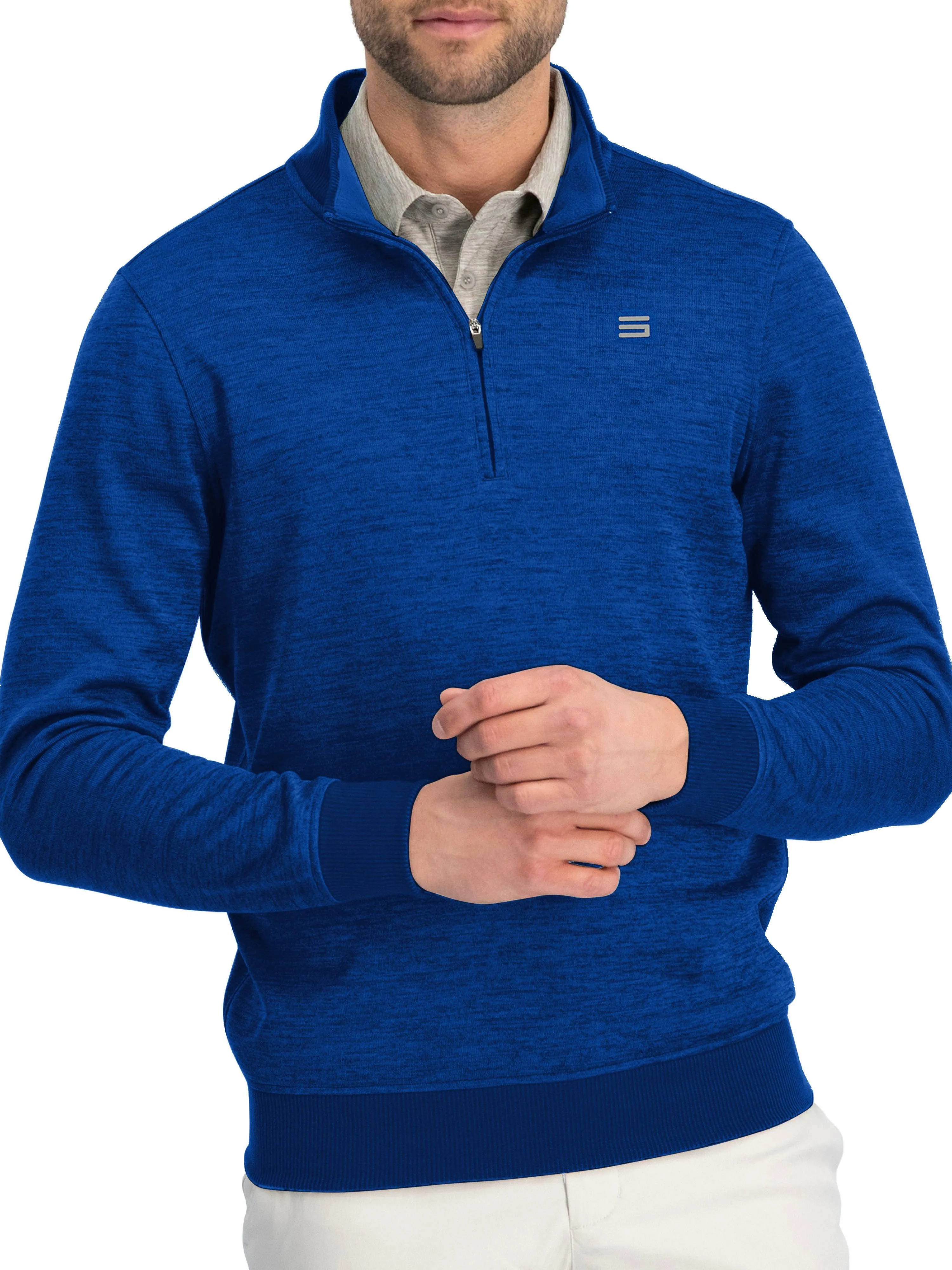 Fleece Dry Fit Pullover 1/4 Zip Golf Sweater - Tailored Fit
