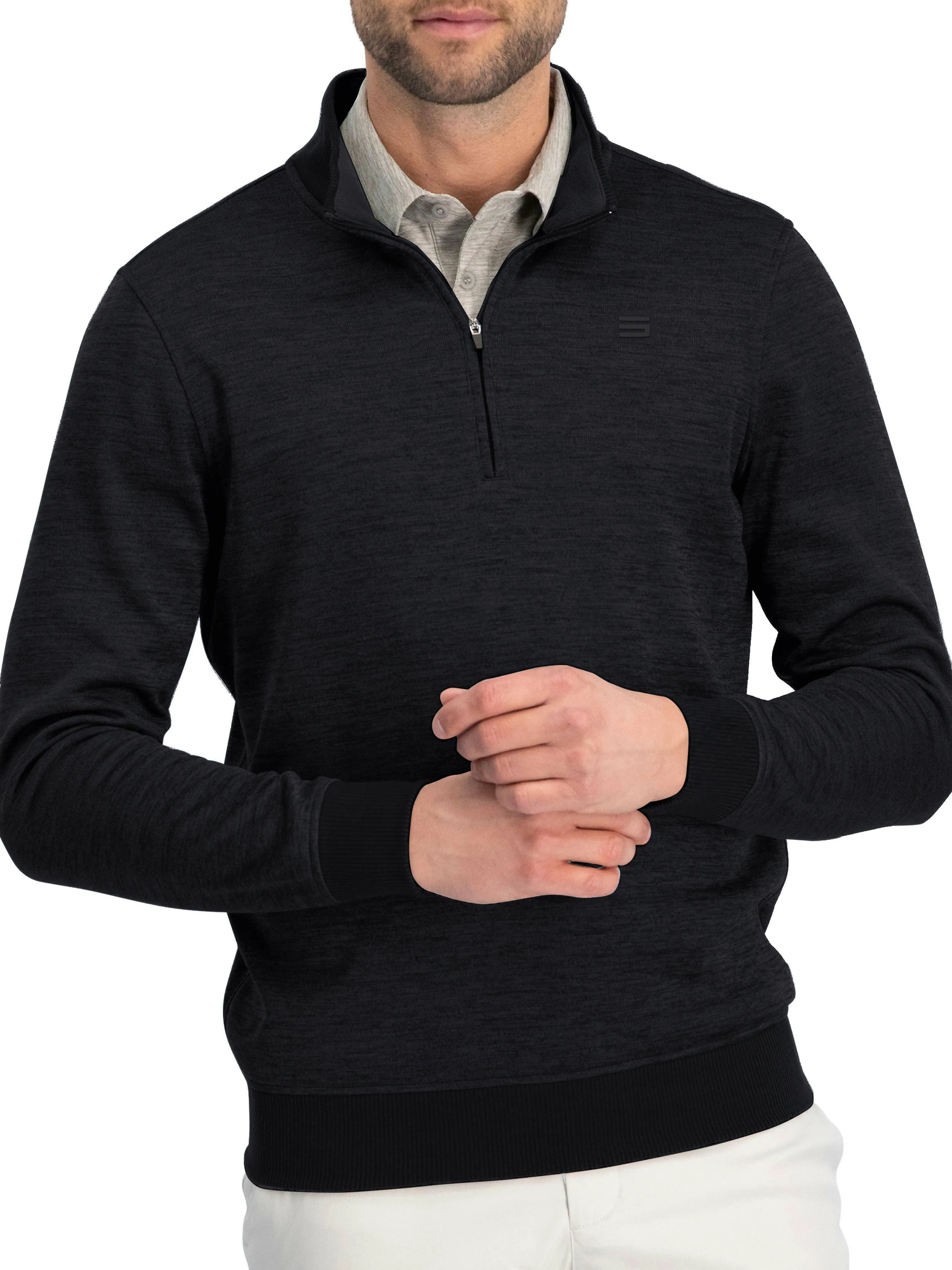 Fleece Dry Fit Pullover 1/4 Zip Golf Sweater - Tailored Fit