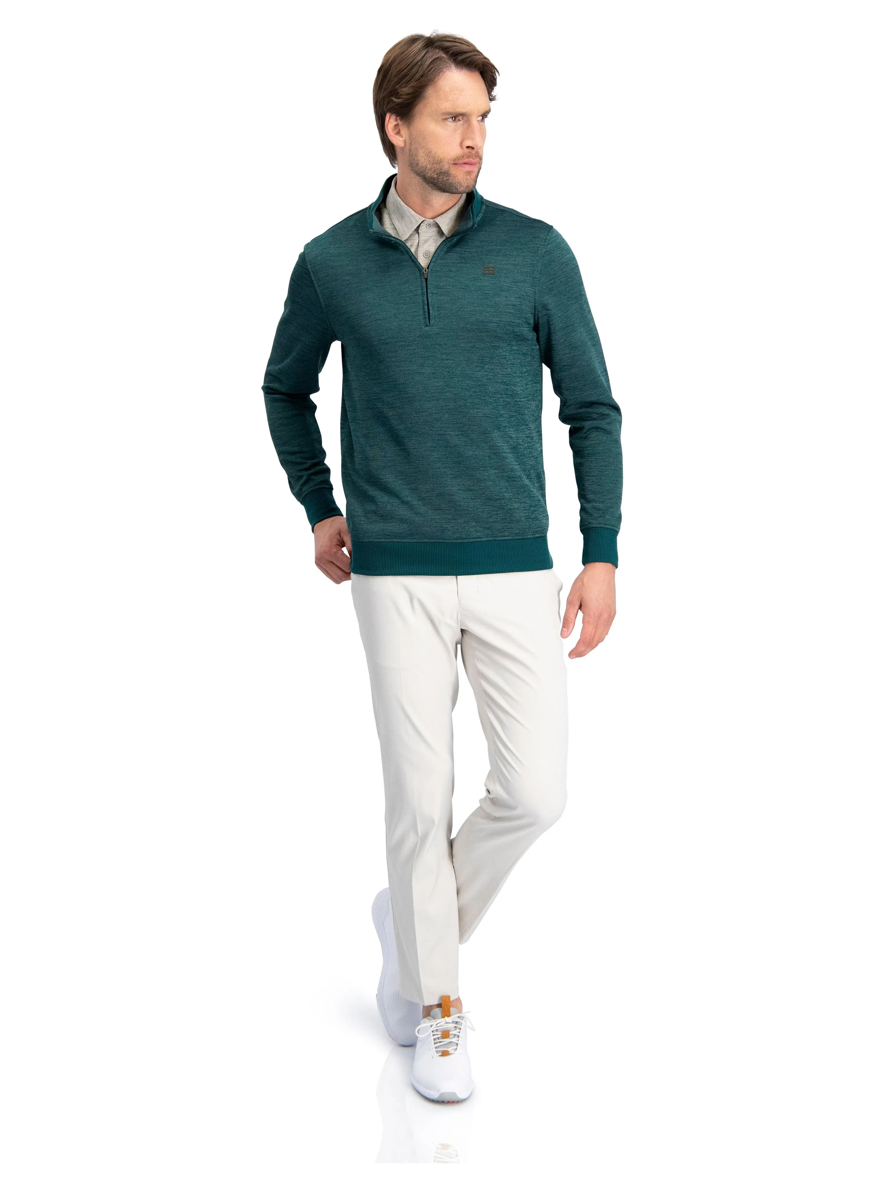 Fleece Dry Fit Pullover 1/4 Zip Golf Sweater - Tailored Fit