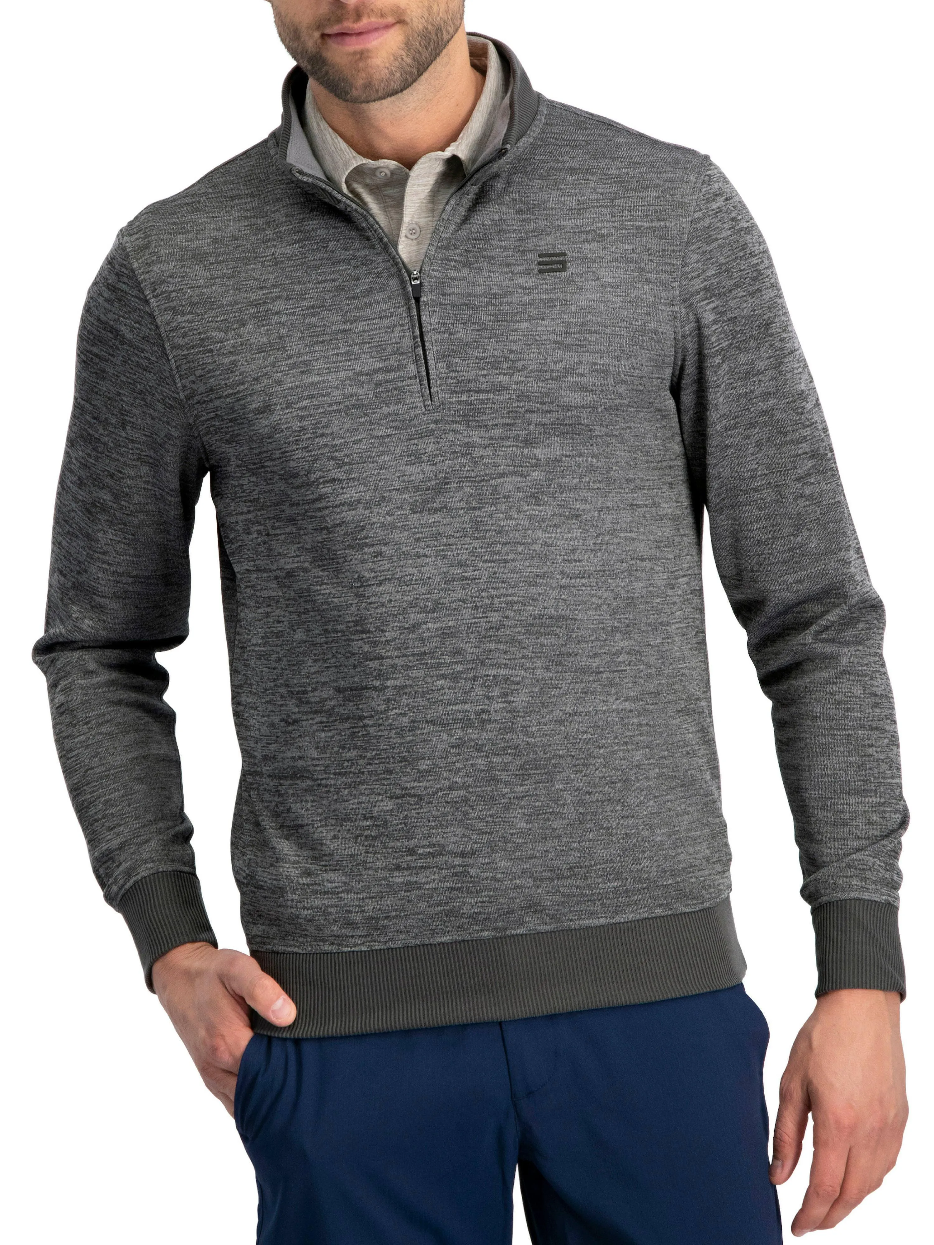 Fleece Dry Fit Pullover 1/4 Zip Golf Sweater - Tailored Fit