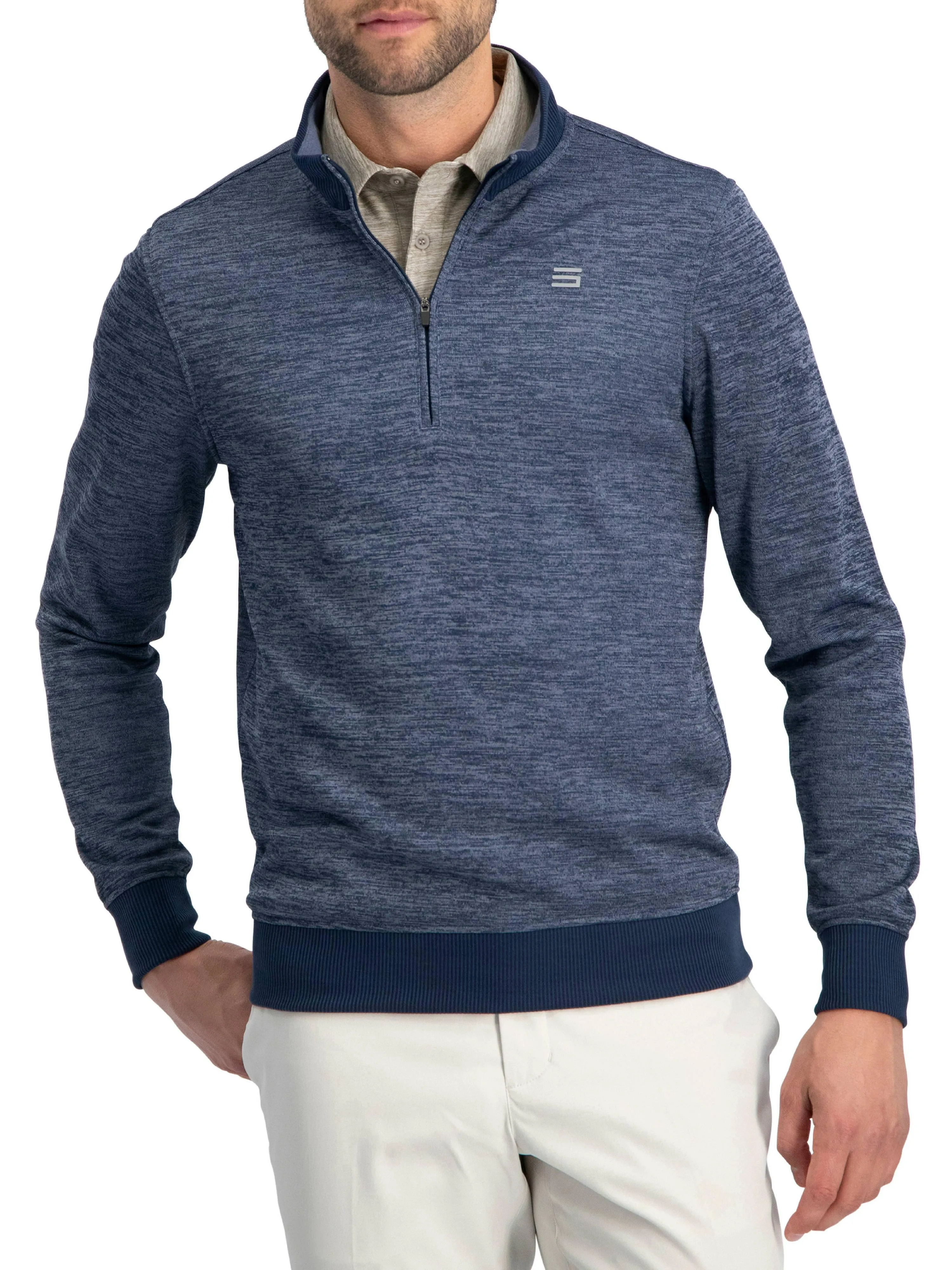 Fleece Dry Fit Pullover 1/4 Zip Golf Sweater - Tailored Fit
