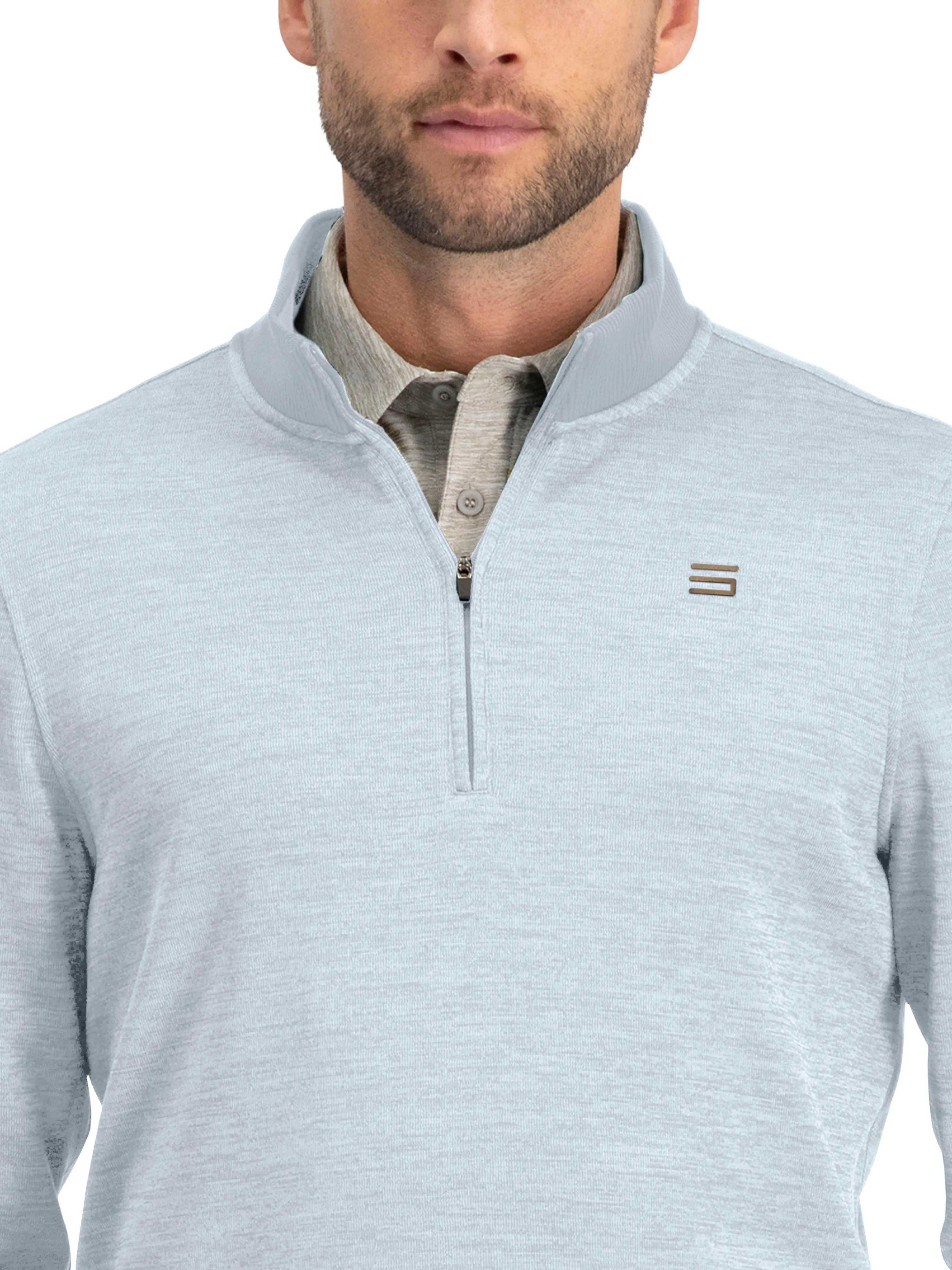 Fleece Dry Fit Pullover 1/4 Zip Golf Sweater - Tailored Fit