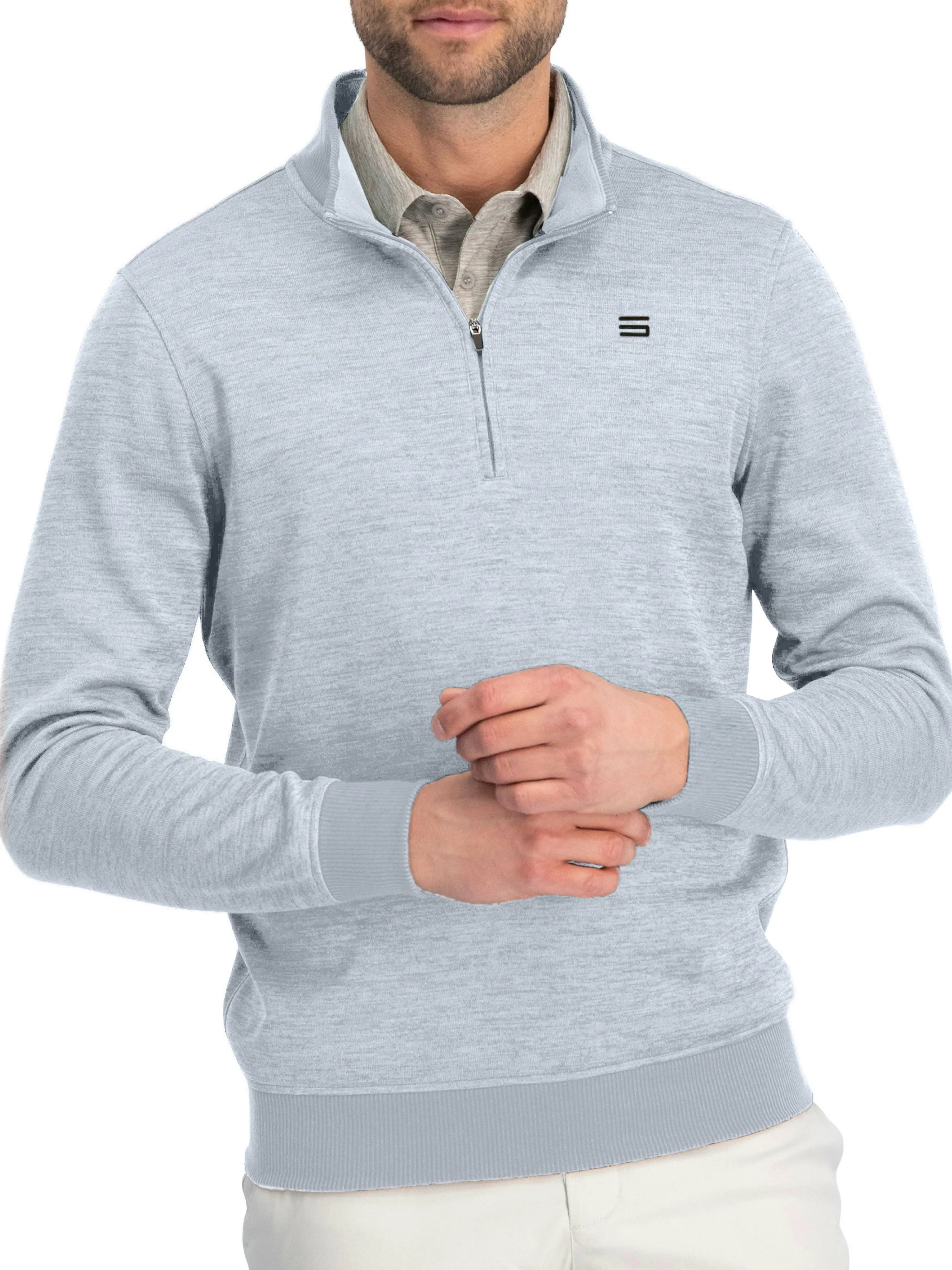 Fleece Dry Fit Pullover 1/4 Zip Golf Sweater - Tailored Fit