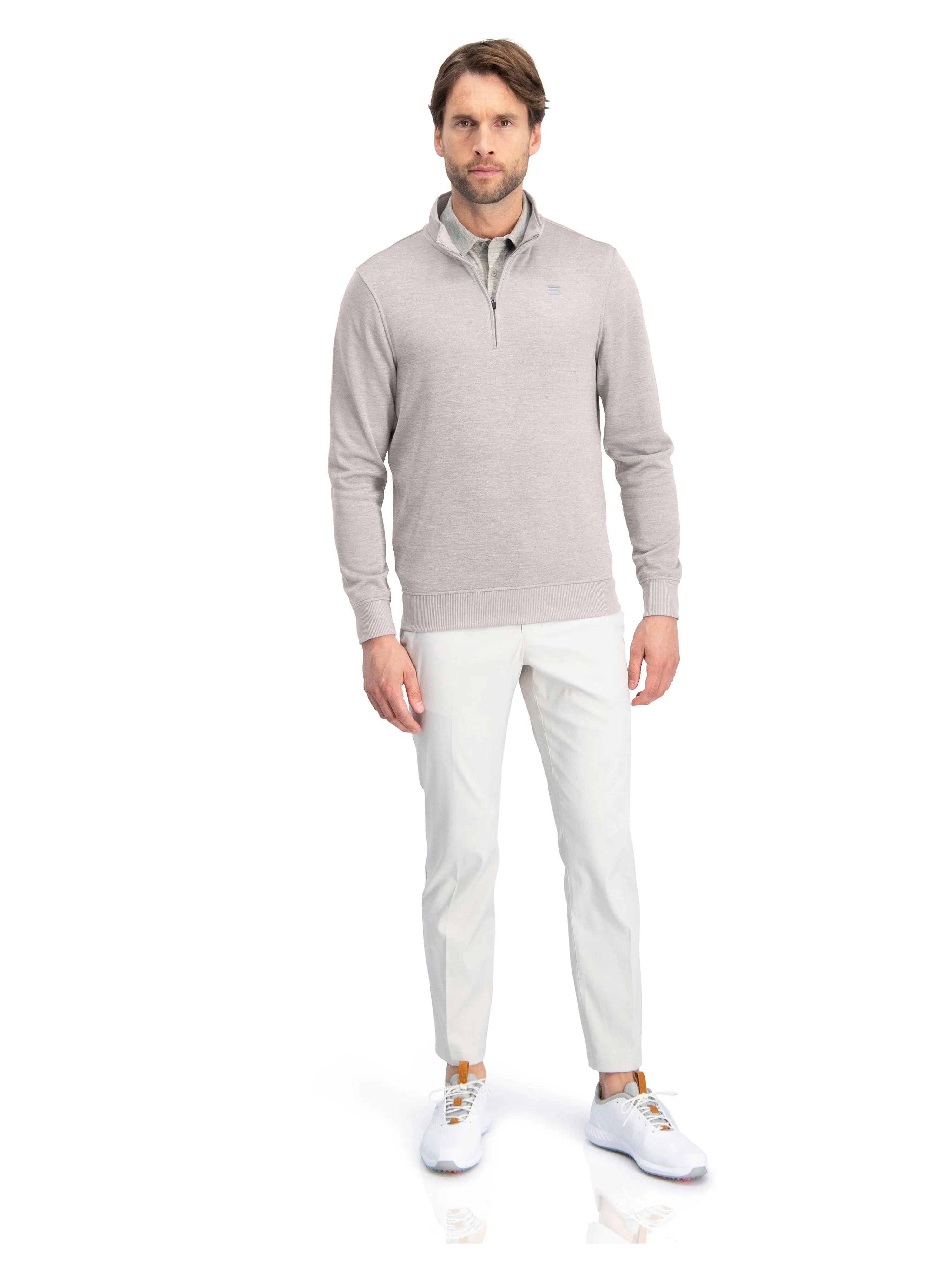 Fleece Dry Fit Pullover 1/4 Zip Golf Sweater - Tailored Fit