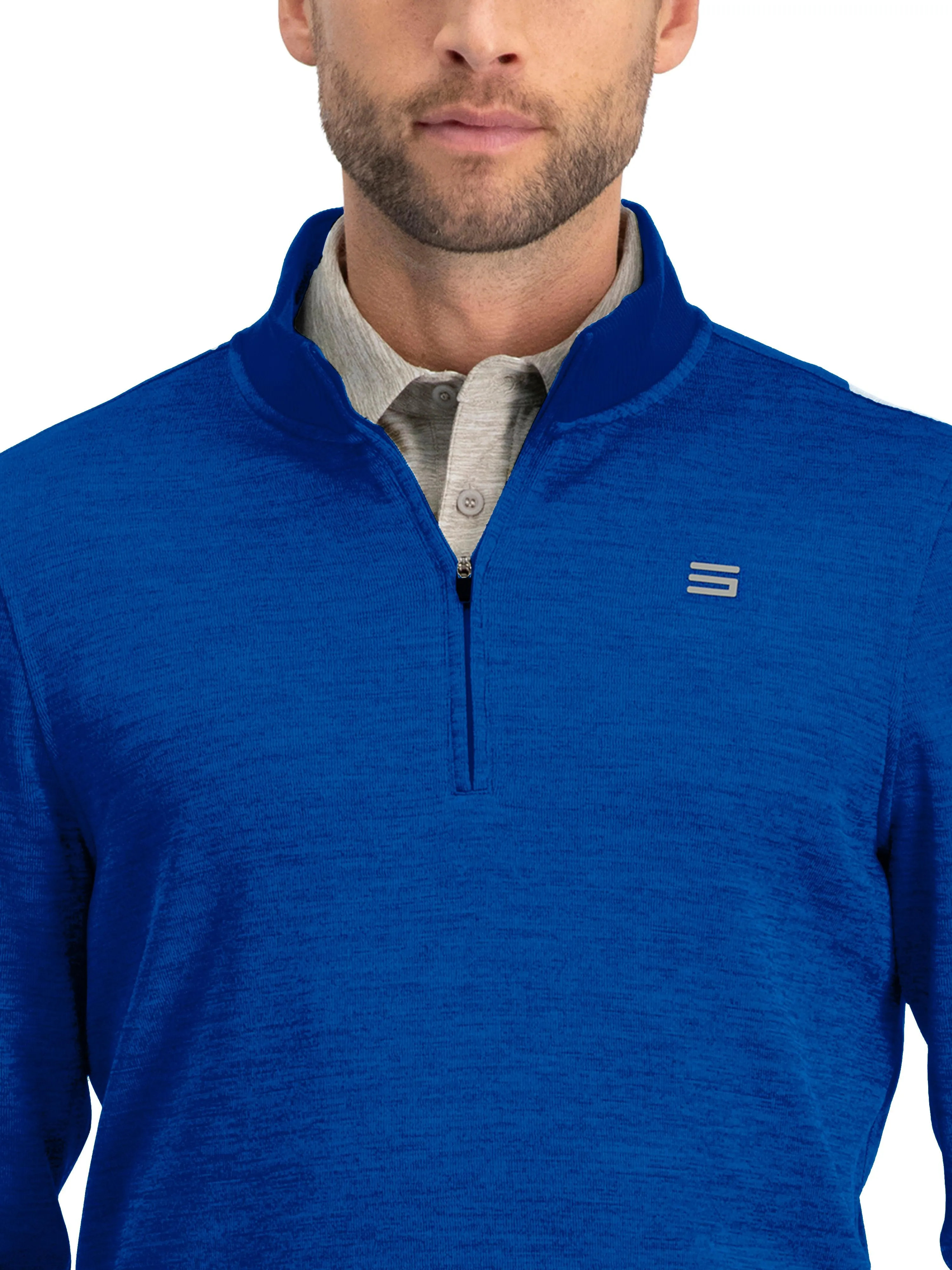 Fleece Dry Fit Pullover 1/4 Zip Golf Sweater - Tailored Fit