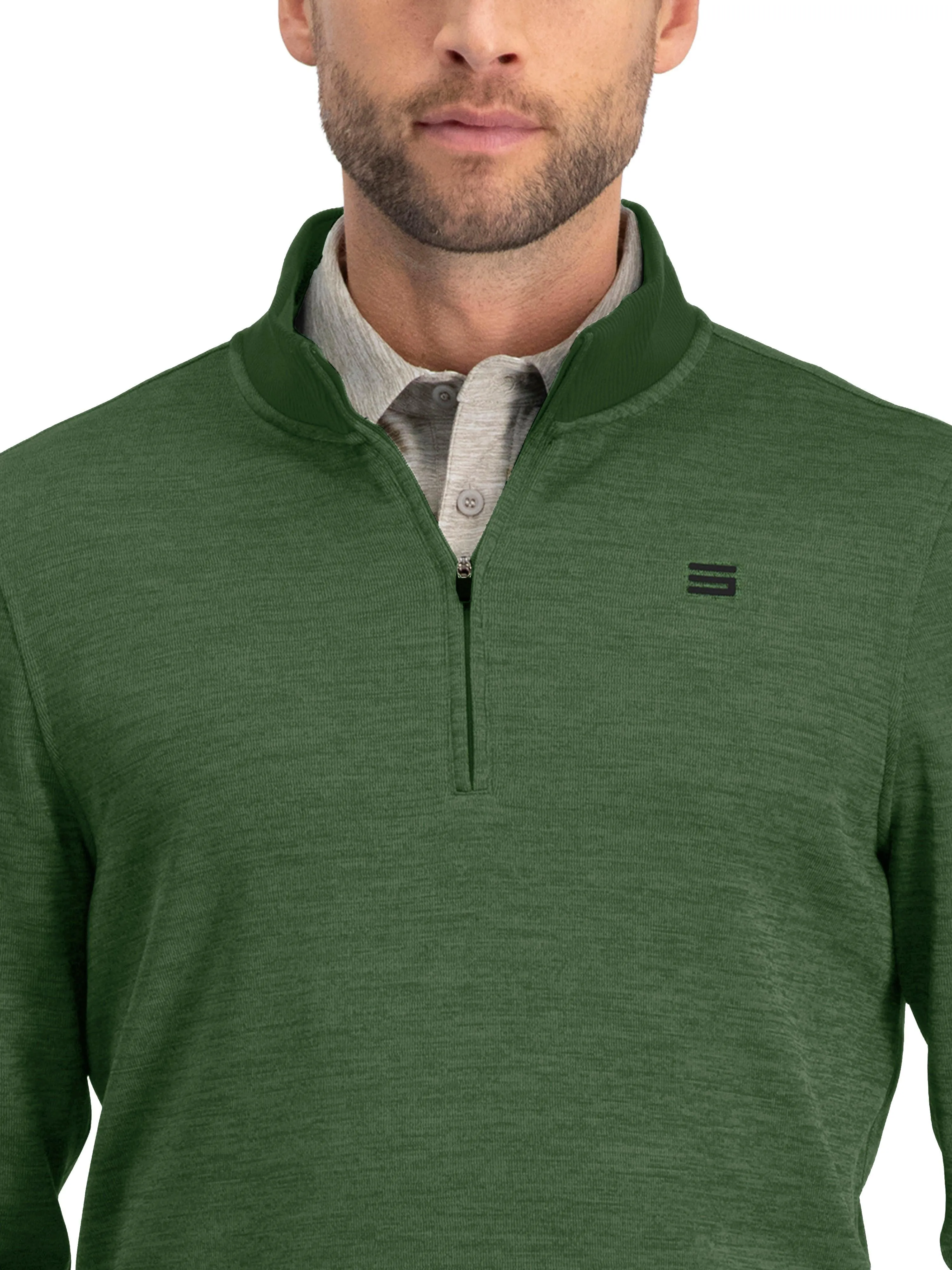Fleece Dry Fit Pullover 1/4 Zip Golf Sweater - Tailored Fit