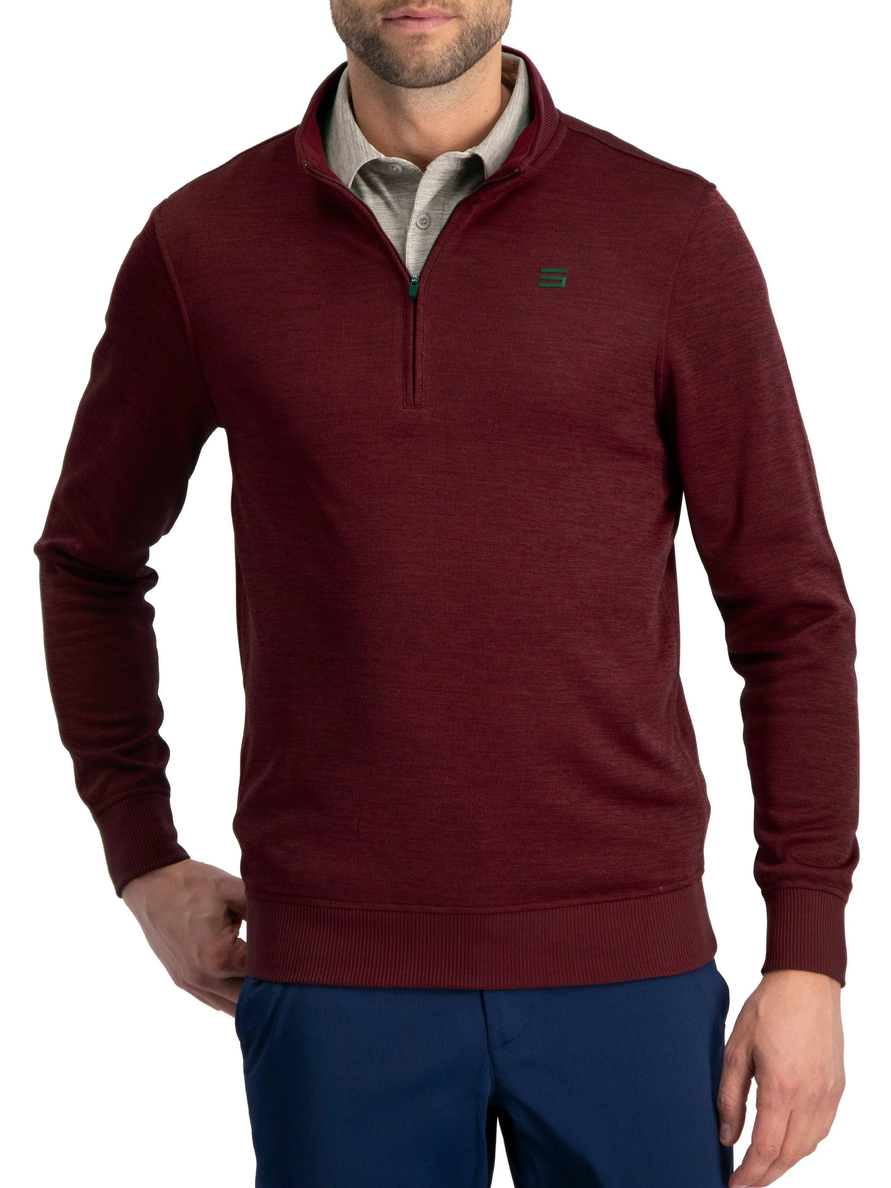 Fleece Dry Fit Pullover 1/4 Zip Golf Sweater - Tailored Fit