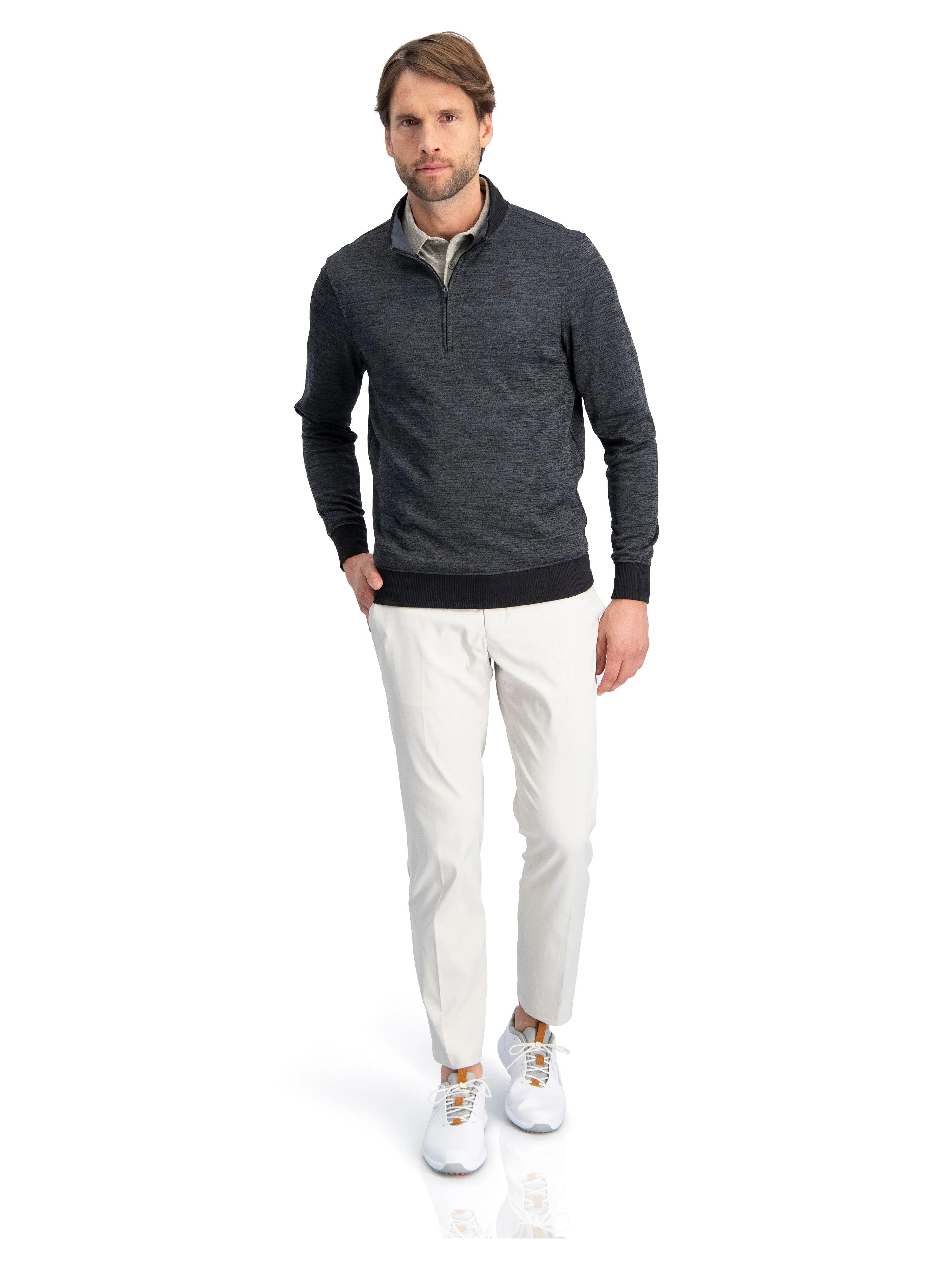 Fleece Dry Fit Pullover 1/4 Zip Golf Sweater - Tailored Fit