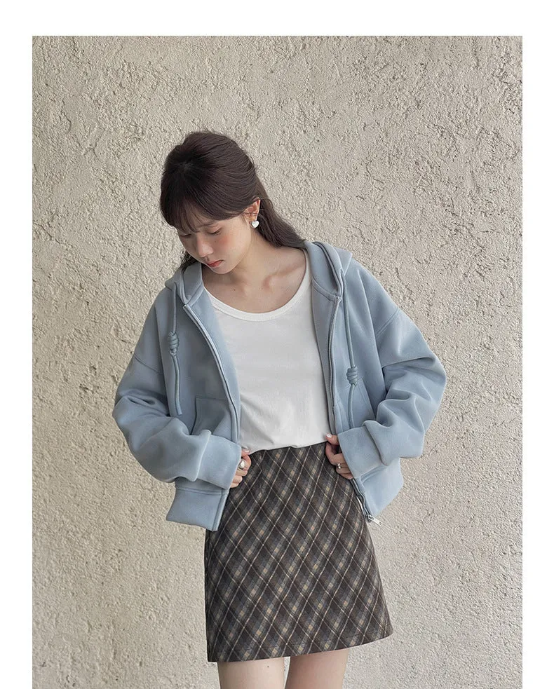 Fleece-lined Hooded zipper