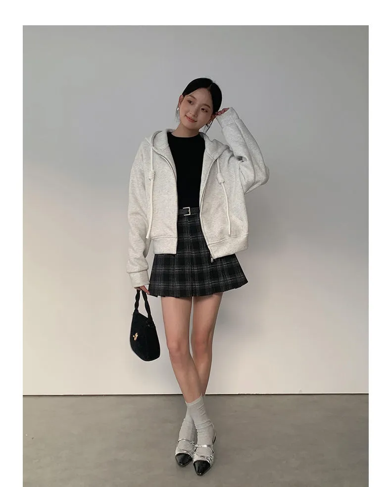 Fleece-lined Hooded zipper