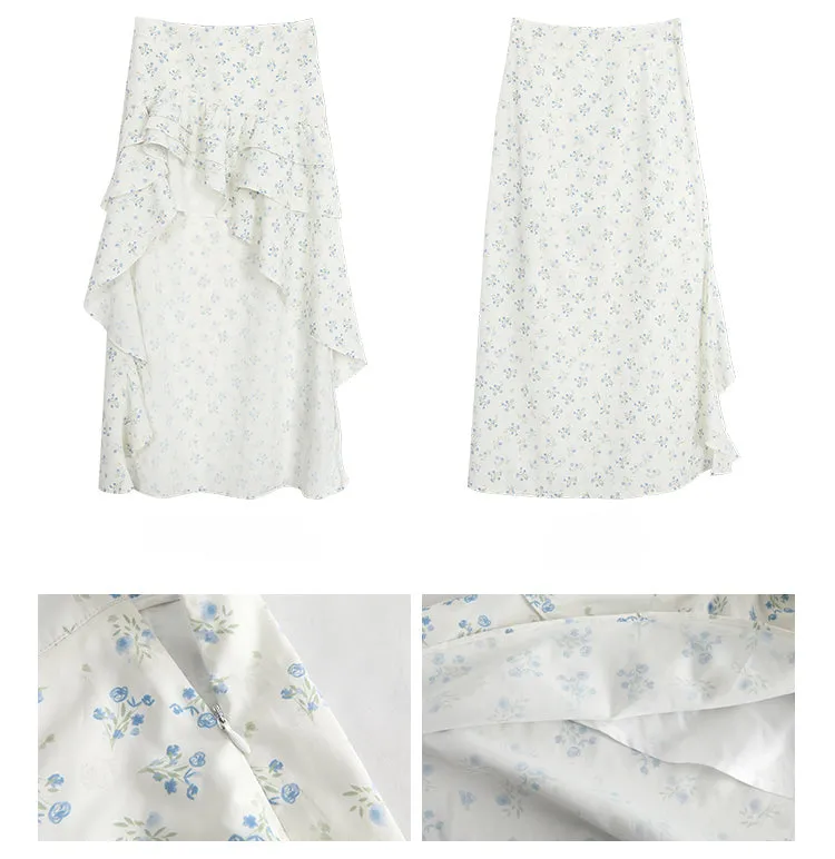 floral high skirt