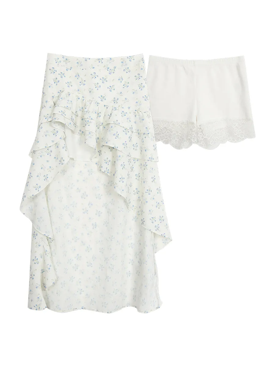 floral high skirt