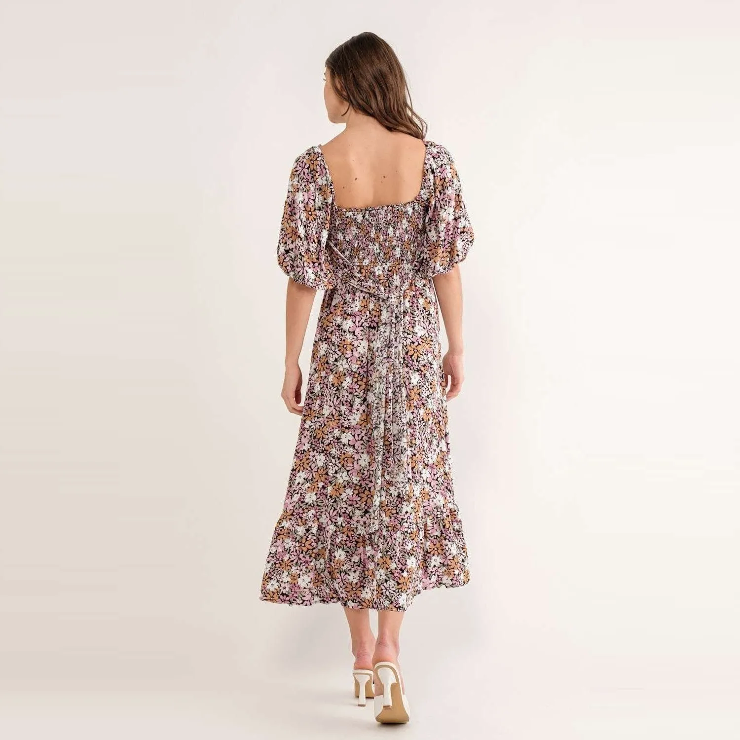 Floral Maxi Dress (Pink)