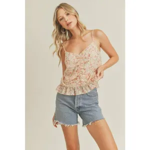 Floral Ruffle Cami Tank