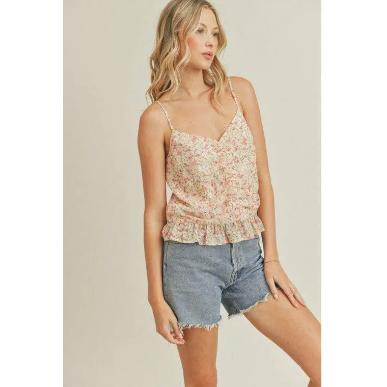 Floral Ruffle Cami Tank