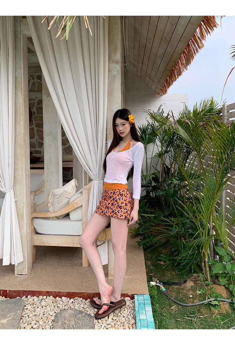 floral sheath skirt