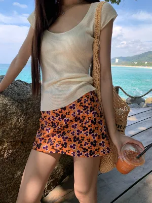 floral sheath skirt