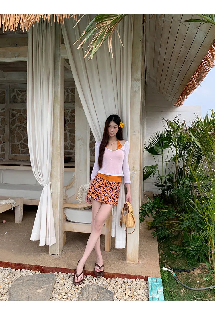 floral sheath skirt