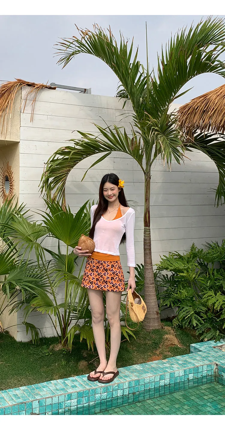 floral sheath skirt