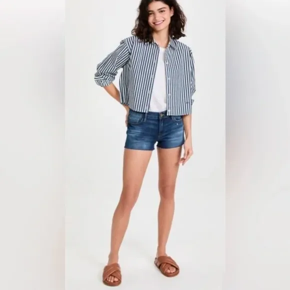 FRAME denim Le Cutoff shorts size 27. Quiet luxury neutral minimalist festival