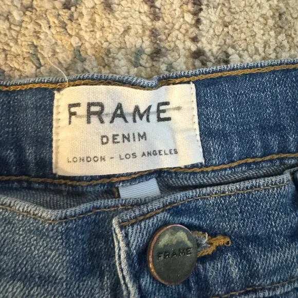 FRAME denim Le Cutoff shorts size 27. Quiet luxury neutral minimalist festival