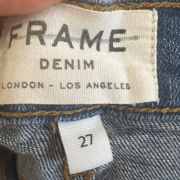 FRAME denim Le Cutoff shorts size 27. Quiet luxury neutral minimalist festival
