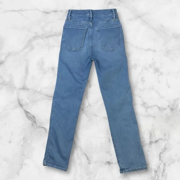 FRAME Le Sylvie Slender Straight Jeans in Lapis Womens Sz 26
