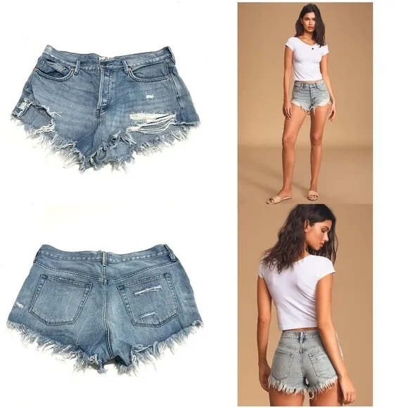 Free People Loving Good Vibrations Shorts Size 29