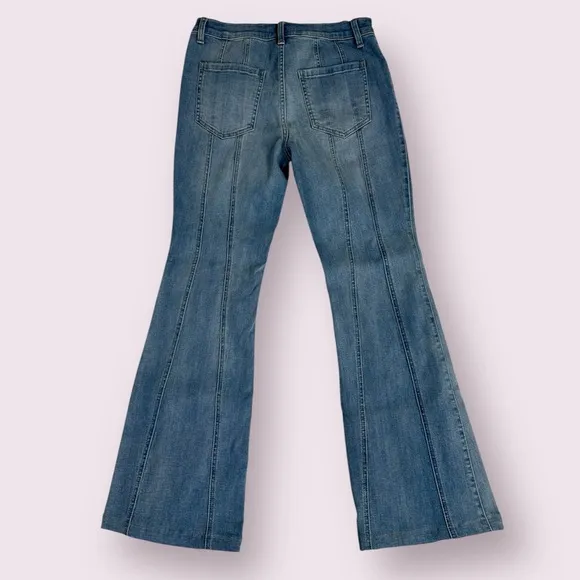 Free People, Wide Leg High Rise Jeans, Size 28