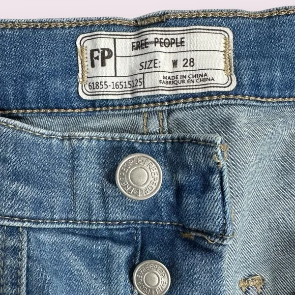 Free People, Wide Leg High Rise Jeans, Size 28