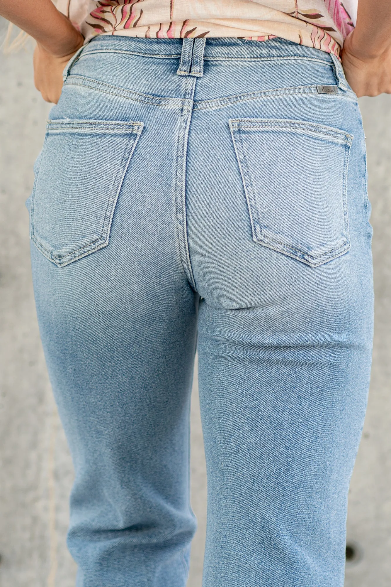 Free Spirit High Rise Cross Over Waist Straight Leg