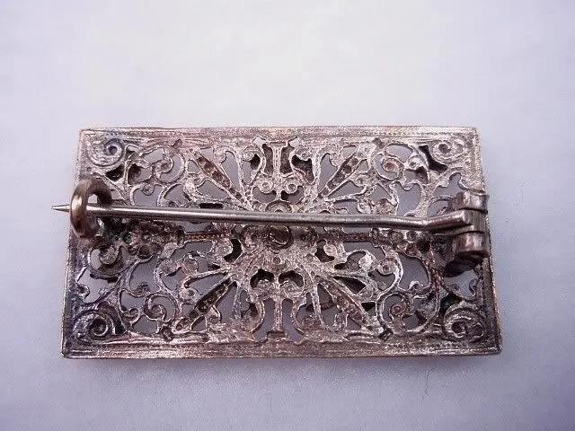 French Crown & Dog Brooch