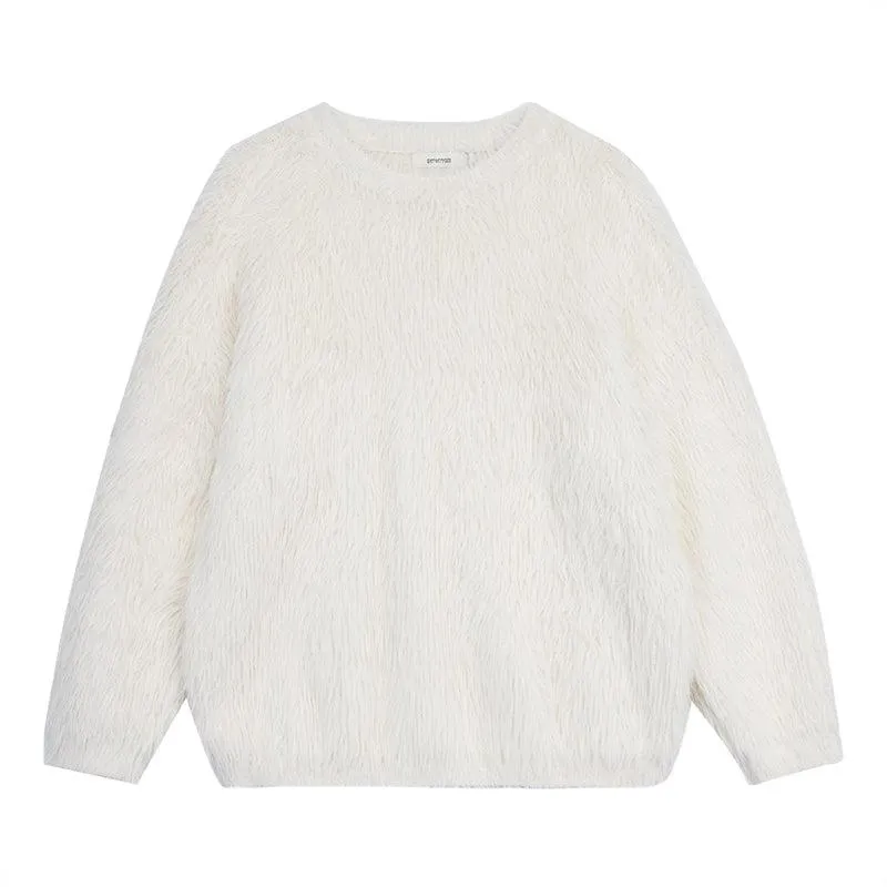 Fuzzy Fleece Pullover Sweater